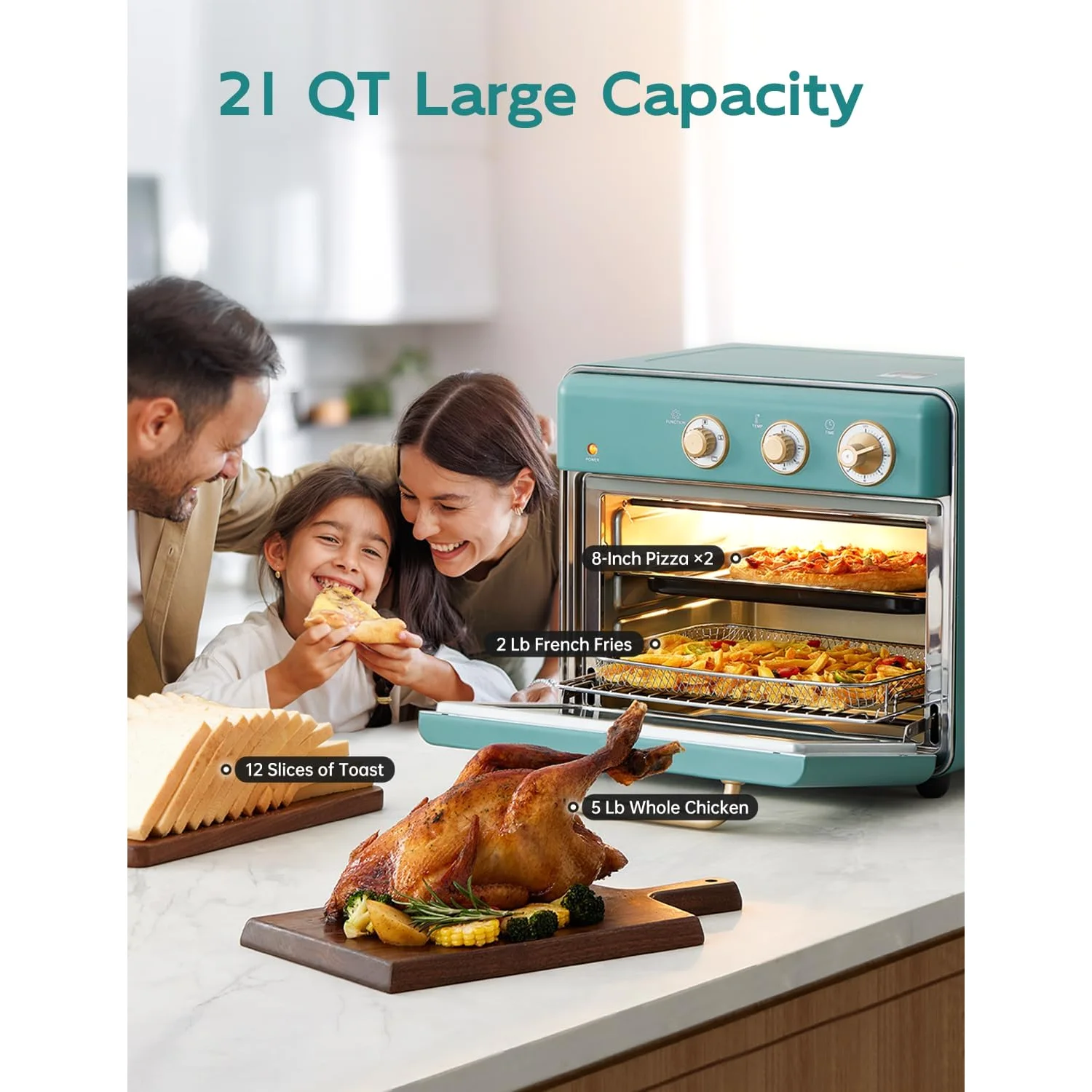 21 qt Toaster Oven and Air Fryer view 3