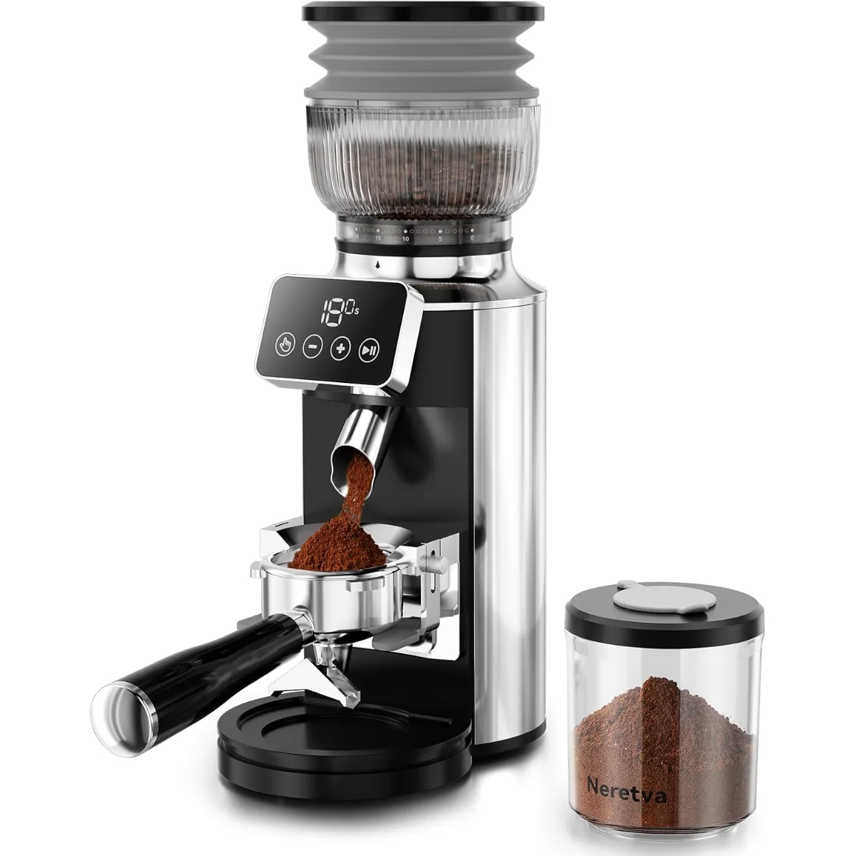 Espresso Grinder with Portafilter Holder