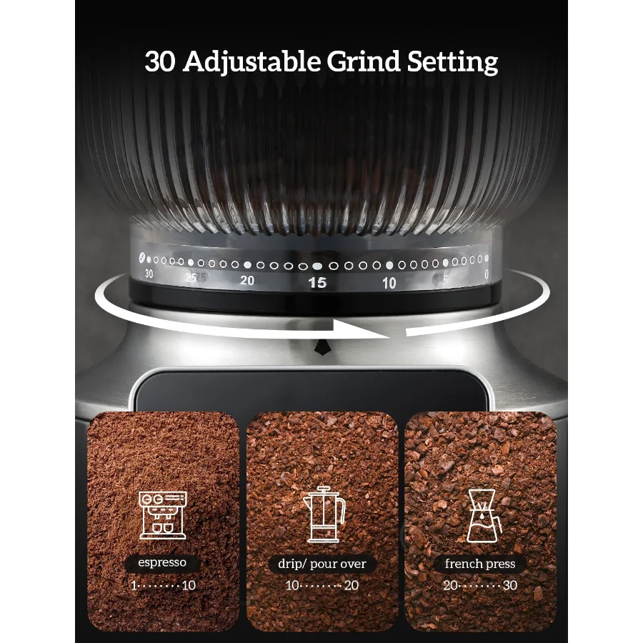 Espresso Grinder with Portafilter Holder view 3