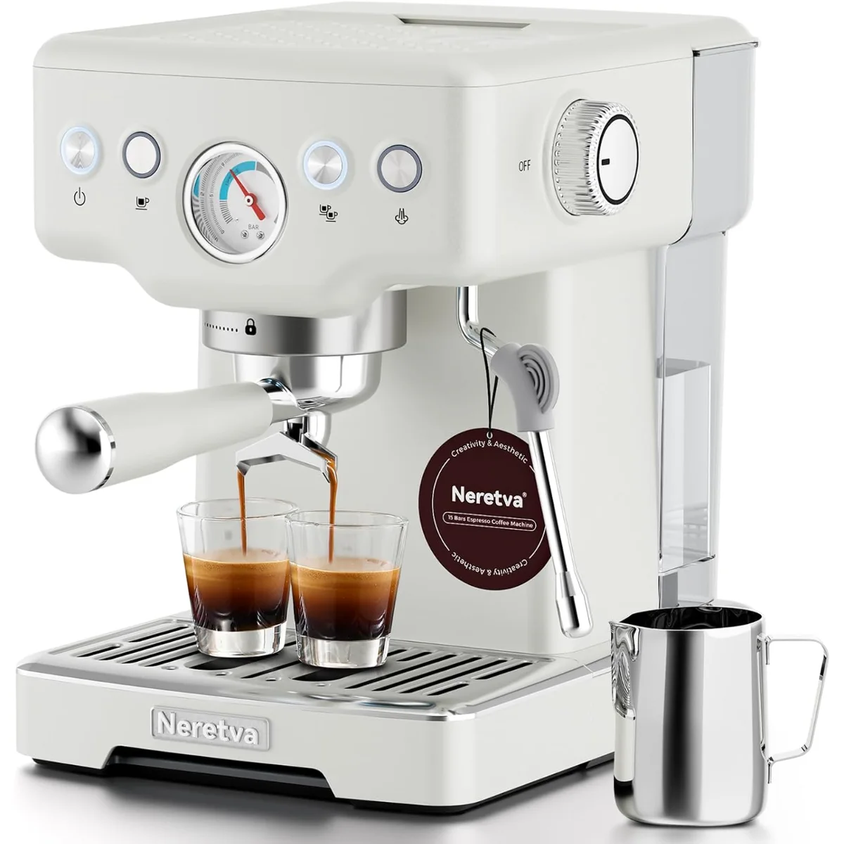 Espresso Machine with Pressure Gauge