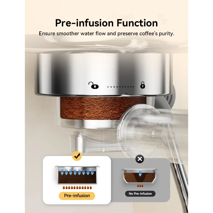 20 Bar Compact Espresso Machine view 8
